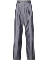 Thelatest - Pleated Pinstripe Trousers - Lyst