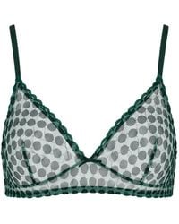 Laura Urbinati - Soutien-Gorge En Tulle À Pois - Lyst