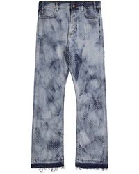 Laneus - Rhinestone-embellished Straight-leg Jeans - Lyst