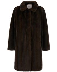 VALENTINI 1972 - Faux-Fur Classic Collar Coat - Lyst