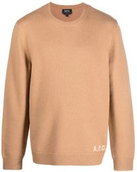 A.P.C. - Edward Pullover Mit Logo-Print - Lyst