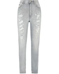 Dolce & Gabbana - Grace Distressed Skinny Jeans - Lyst