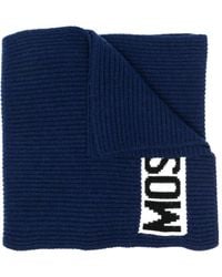 Moschino - Sciarpa Con Logo A Intarsio - Lyst