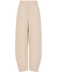Emporio Armani - High-waisted Tapered Trousers - Lyst
