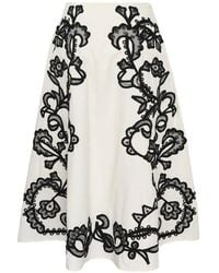 Ulla Johnson - Embroidered A-Line Skirt - Lyst