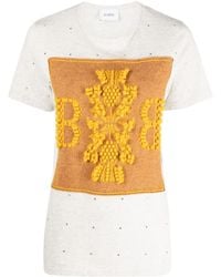 Barrie - Logo-Embroidered Embellished T-Shirt - Lyst