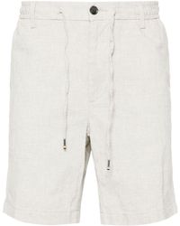 BOSS - Drawstring Linen-blend Shorts - Lyst