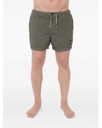 Stone Island - Logo-Patch Drawstring Swim Shorts - Lyst