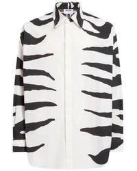 Moschino - Printed Cotton-Poplin Shirt - Lyst
