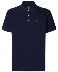 Fendi - Ff-Embroidered Polo Shirt - Lyst