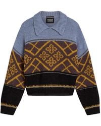 Scotch & Soda - Jacquard-Knit Collar Sweater - Lyst
