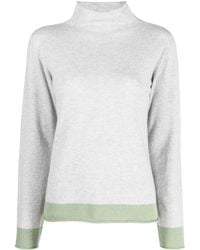 Le Tricot Perugia - Funnel-neck Long-sleeve Jumper - Lyst
