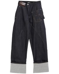 JW Anderson - Turned-Up Wide-Leg Jeans - Lyst