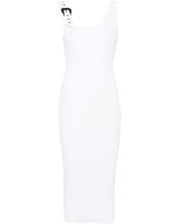 Versace - Ribbed-knit Midi Dress - Lyst