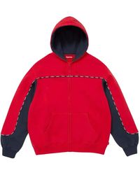 Supreme - Piping Zip Hoodie - Lyst