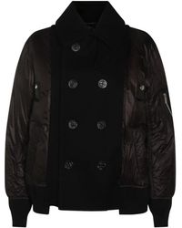 Sacai - Donsjack Met Dubbele Rij Knopen - Lyst