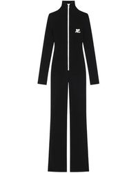 Courreges - Rib-Knit Zipped Jumpsuit - Lyst