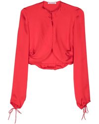 Acne Studios - Pleat-Detailing Silk Blouse - Lyst