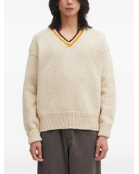 Visvim - V-Neck Chunky-Knit Sweater - Lyst