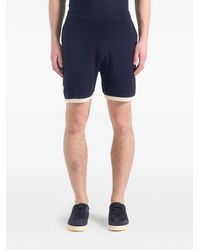 Manière De Voir - Regis Gebreide Shorts Met Contrasterende Afwerking - Lyst