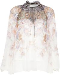 Zimmermann - Blouse Luna À Motif Cachemire - Lyst