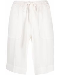 Mrz - Drawstring-waist Silk Bermuda Shorts - Lyst