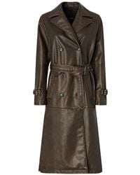 Pinko - Double-Breasted Belted Coat - Lyst