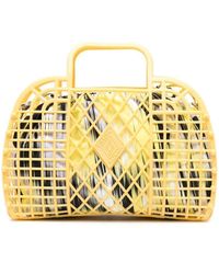Vivetta Basket-design Tote Bag - Yellow