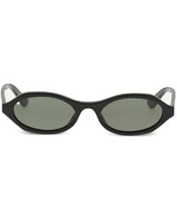 McQueen - Geometric Oval Sunglasses - Lyst