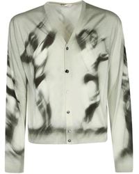 Versace - Photographic-Print Button-Up Cardigan - Lyst