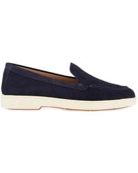 Santoni - Suede Loafers - Lyst