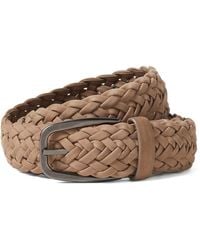 ZEGNA - Braided Nubuck Belt - Lyst
