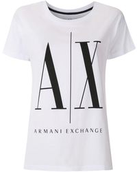 Armani Exchange - Camiseta con logo estampado - Lyst