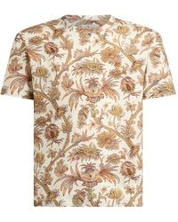 Etro - T-Shirt En Jersey De Coton À Motif Paisley Floral - Lyst