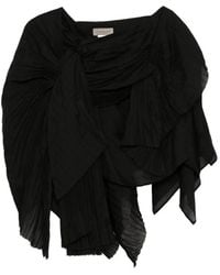 Yohji Yamamoto - Asymmetric Draped Midi Skirt - Lyst