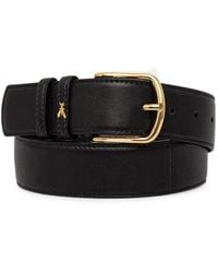 Patrizia Pepe - Logo-Plaque Leather Belt - Lyst
