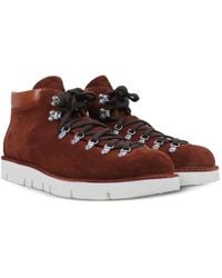 Fracap - Suede Lace-Up Hiking Boots - Lyst