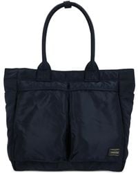 Porter-Yoshida and Co - Double-Handle Logo-Patch Tote Bag - Lyst