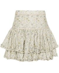 Ixiah - Dahlia-print Miniskirt Set - Lyst