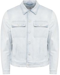 MM6 by Maison Margiela - Button-Front Denim Jacket - Lyst