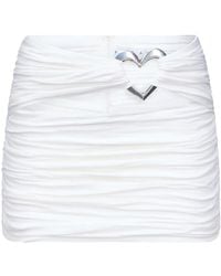 Area - Mini-Rok Met Ruches En Uitgesneden Details - Lyst