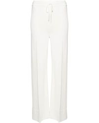 Ermanno Scervino - Pintucked Drawstring Fine-knit Trousers - Lyst