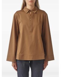 Max Mara - Long-Sleeve Polo Top - Lyst