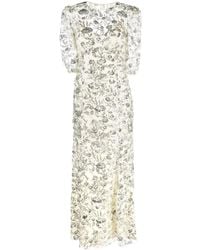 Self-Portrait - Sequin-Embellished Maxi Dress - Lyst