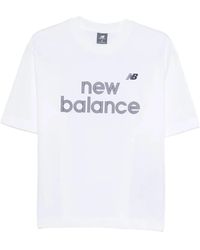 New Balance - Logo-Print T-Shirt - Lyst