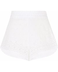 Dolce & Gabbana - Embroidered Linen Shorts - Lyst