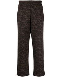 Moschino - Logo-Jacquard Straight-Leg Trousers - Lyst