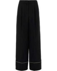 Fendi - Pleated-Front Side-Pocket Straight Trousers - Lyst