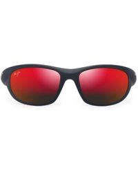 Maui Jim - Haulani Rectangle-Frame Sunglasses - Lyst