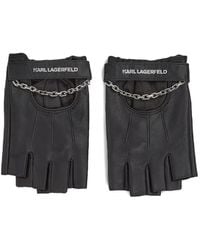 KARL LAGERFELD - K/Essential Fingerless Gloves - Lyst